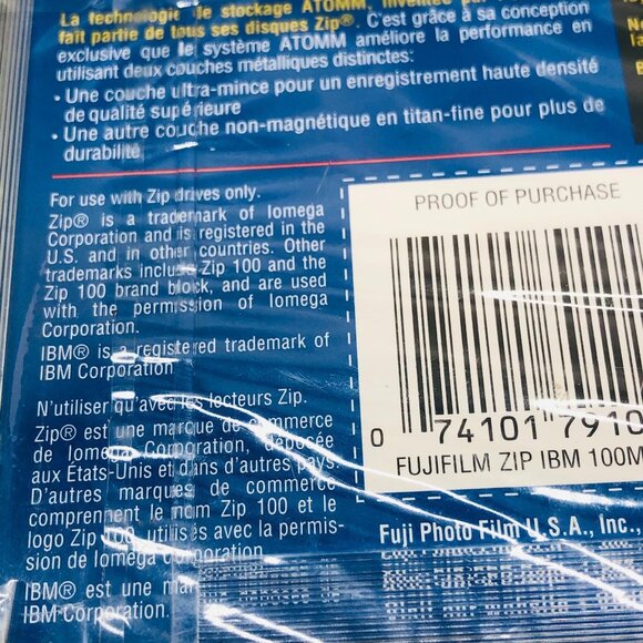 set of 2 Fuji Film zip IBM Formatted 100MB disk ATOMM tech  4"x 4" READ new - Picture 6 of 8